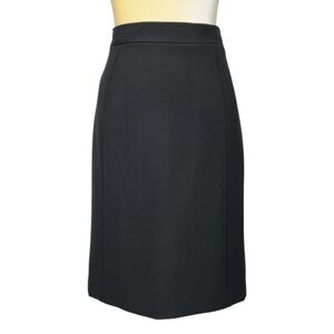 Halogen Knee Length A-Line Skirt Size 8 Black Career Professional Classic